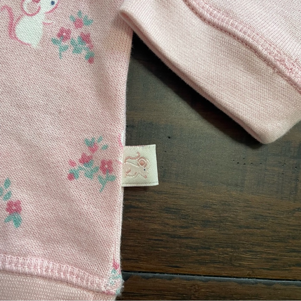 JoJo Maman Bebe Pink Pretty Mouse Collared Sweatshirt NWT - Picture 7 of 11